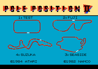 Pole Position II Title Screen